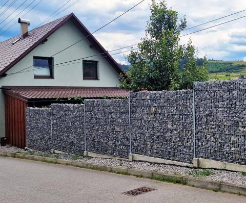 gabion as a noise barrier fence