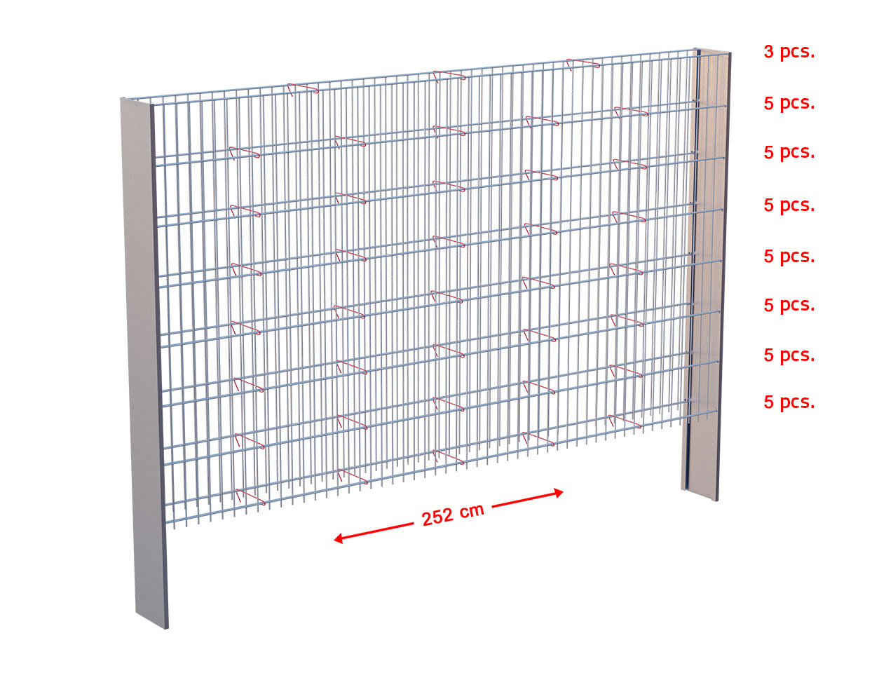 gabion fence assembly 